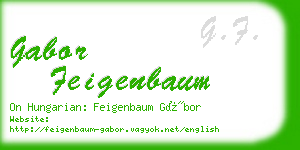 gabor feigenbaum business card